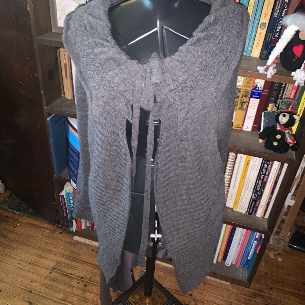 Anthropologie Moth wool blend gray XS woven detail sweater